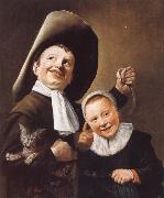 Judith leyster A Boy and a Girl with a Cat and an Eel painting
